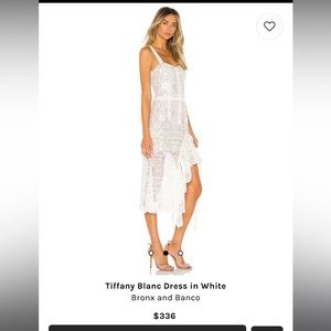 Bronx and Banco white lace midi dress! Perfect for spring formal / prom! Size XS